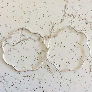 NEW Lotus Hoops Sterling Silver 925